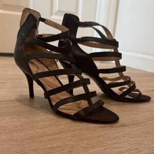 Nine West Black Strappy Heels